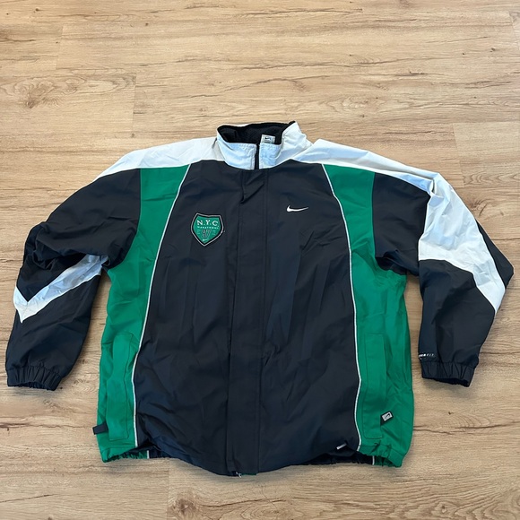 Nike Storm Fit NYC Marathon 97 Windbreaker Jacket Green Black White sz xl men - Picture 1 of 9